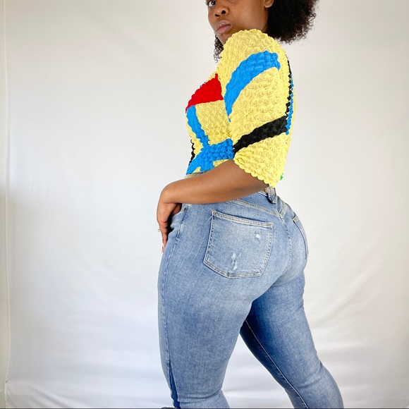 Bubble Popcorn Blouse Shirt - Picture 3 of 4